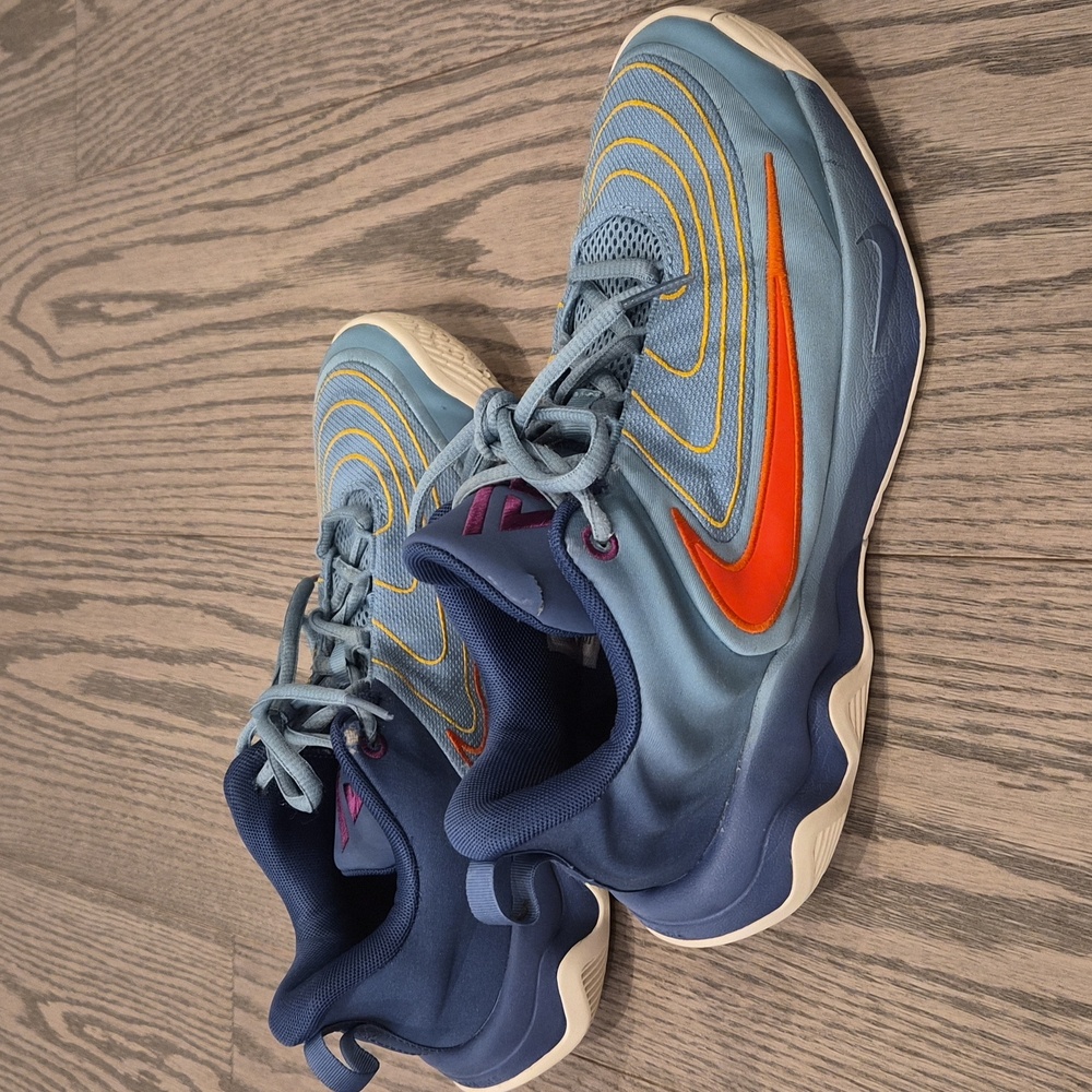 Nike Giannis Immortality 4, Kids Blue and Orange Basketball Shoes, Y6